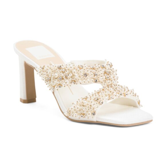 .NEW DOLCE VITA Gitel Rhinestone Heels in ivory for women 1025 3m7 - Picture 2 of 12